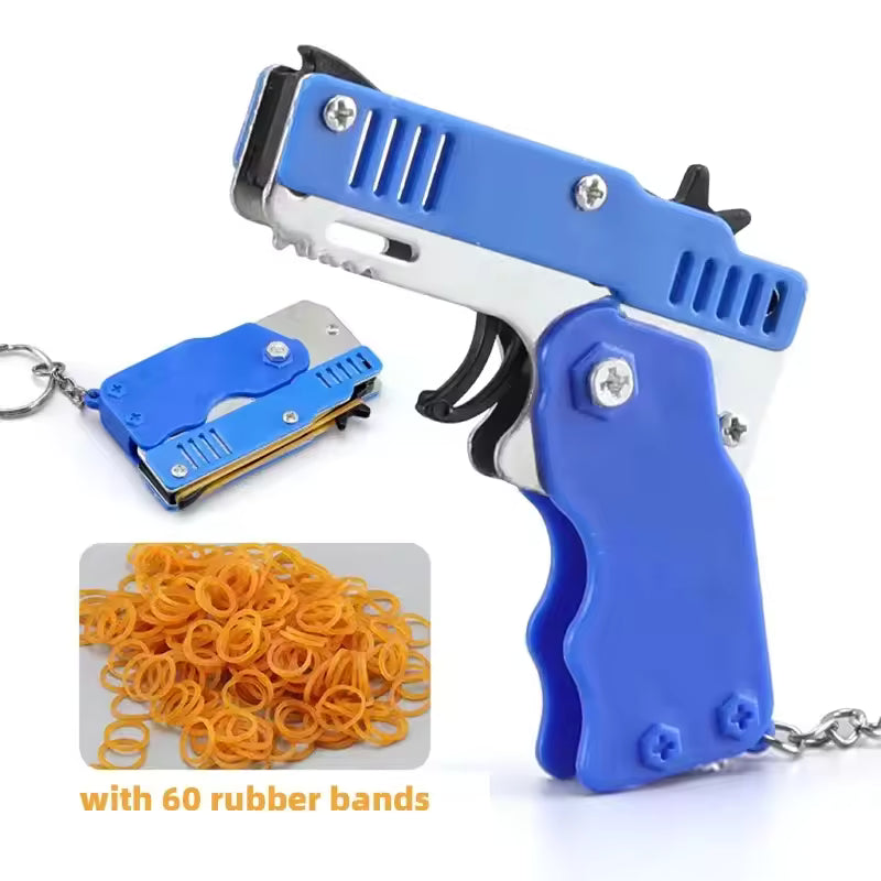 Pocket Band Launcher – Mini Rubber Band Toy Keychain