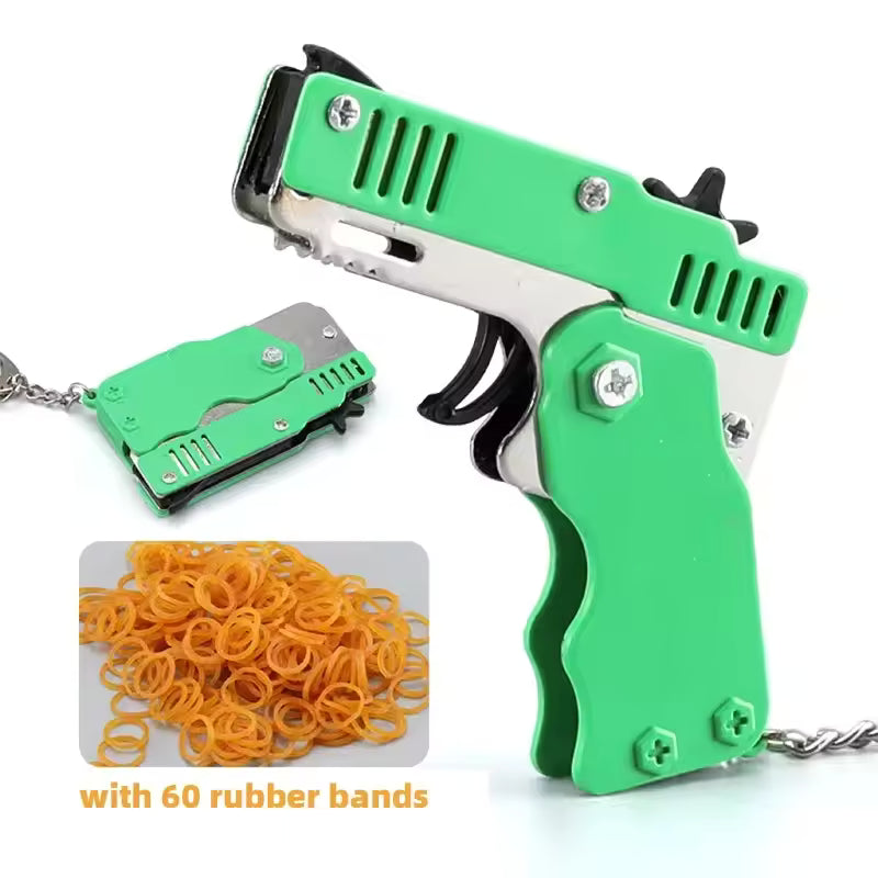 Pocket Band Launcher – Mini Rubber Band Toy Keychain