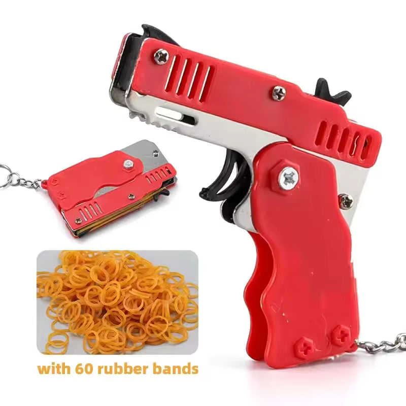 Pocket Band Launcher – Mini Rubber Band Toy Keychain
